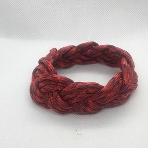 4 for $12: Red/Orange Paracord Bracelet Size: M/L